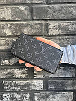Мужской кошелек Louis Vuitton черный клатч из эко кожи бумажник Луи Виттон (N)
