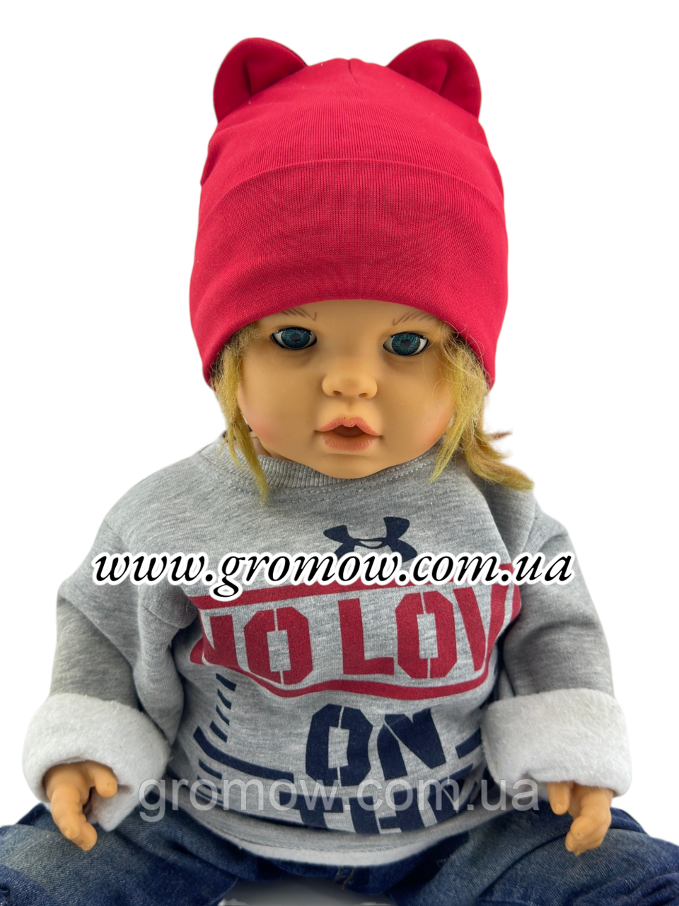 Оптом шапки 44, 46, 48, 50, 52 розмір трикотажна дитяча шапка головні убори дитячі гурт (ОШ36318), фото 1