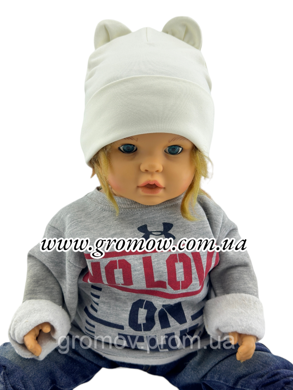 Оптом шапки 44, 46, 48, 50, 52 розмір трикотажна дитяча шапка головні убори дитячі гурт (ОШ36320), фото 1