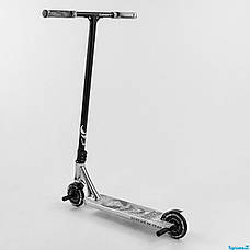 Самокат трюковий підлітковий Золотистий Portal Best Scooter, Пеги, HIC-система, колеса 12 см, фото 5