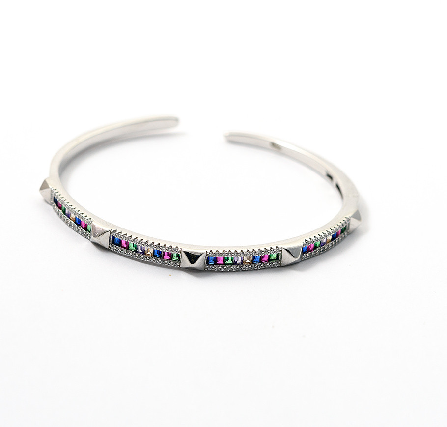 Жорсткий Браслет із Фіанітами, фото 1