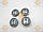 Емблема колеса HONDA (4 шт.) СІРНІ пластик (ковпачки колеса для титанів) (діаметр ф60 мм) 171103, фото 2