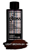 Деміперманентна фарба для волосся Id Hair Gloss 6/0 світло коричневий 75 мл