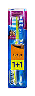 Зубные щетки Oral-B 1+1 Classic 1-2-3 40 medium (средней жесткости)