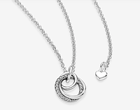 Серебряное ожерелье колье Пандора Pandora