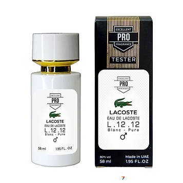 LACOSTE Eau De Lacoste L.12.12 Blanc — Pure 58 мл, чоловічий