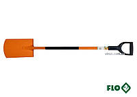 Лопата штикова FLO прямокутна : металева основа HRC 45, пластикова ручка [140] Baumar - Купи Это