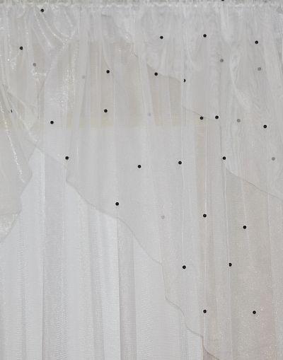 Ламбрекен чорно-білий на тасьмі. Ширина 3,50 м, висота 0,75 м