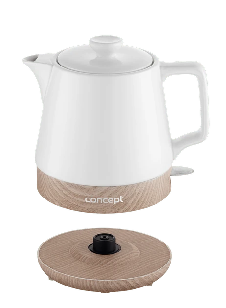 Надежный бесшумный электрический чайник Concept RK 0060 Маленький электрочайник 1200W (чайник дисковый) - фото 3 - id-p2082949692