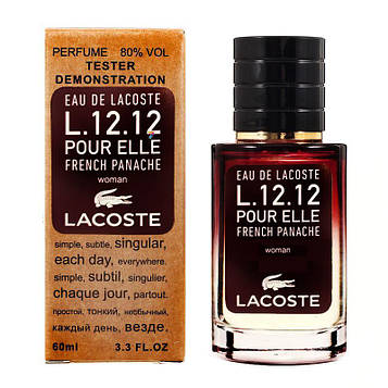 LACOSTE Eau De Lacoste L.12.12 Pour Elle French Panache TESTER LUX, женский, 60 мл