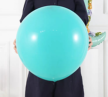 Повітряна куля сюрприз бірюзова, латексна куля пастель 48 см 19" Gemar