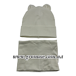 Оптом шапки 44, 46, 48, 50, 52 розмір трикотажна з хомутом головні убори гурт (ОШ36362), фото 2