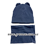 Оптом шапки 44, 46, 48, 50, 52 розмір трикотажна з хомутом головні убори гурт (ОШ36346), фото 2