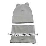 Оптом шапки 44, 46, 48, 50, 52 розмір трикотажна з хомутом головні убори гурт (ОШ36347), фото 2