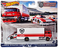 Машинки Hot Wheels Premium - Lancia Stratos Group 5 & Sakura Sprinter - 2022 Team Transport (#42) - Car