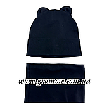 Оптом шапки 44, 46, 48, 50, 52 розмір трикотажна з хомутом головні убори гурт (ОШ36352), фото 2