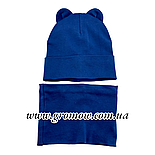 Оптом шапки 44, 46, 48, 50, 52 розмір трикотажна з хомутом головні убори гурт (ОШ36350), фото 2