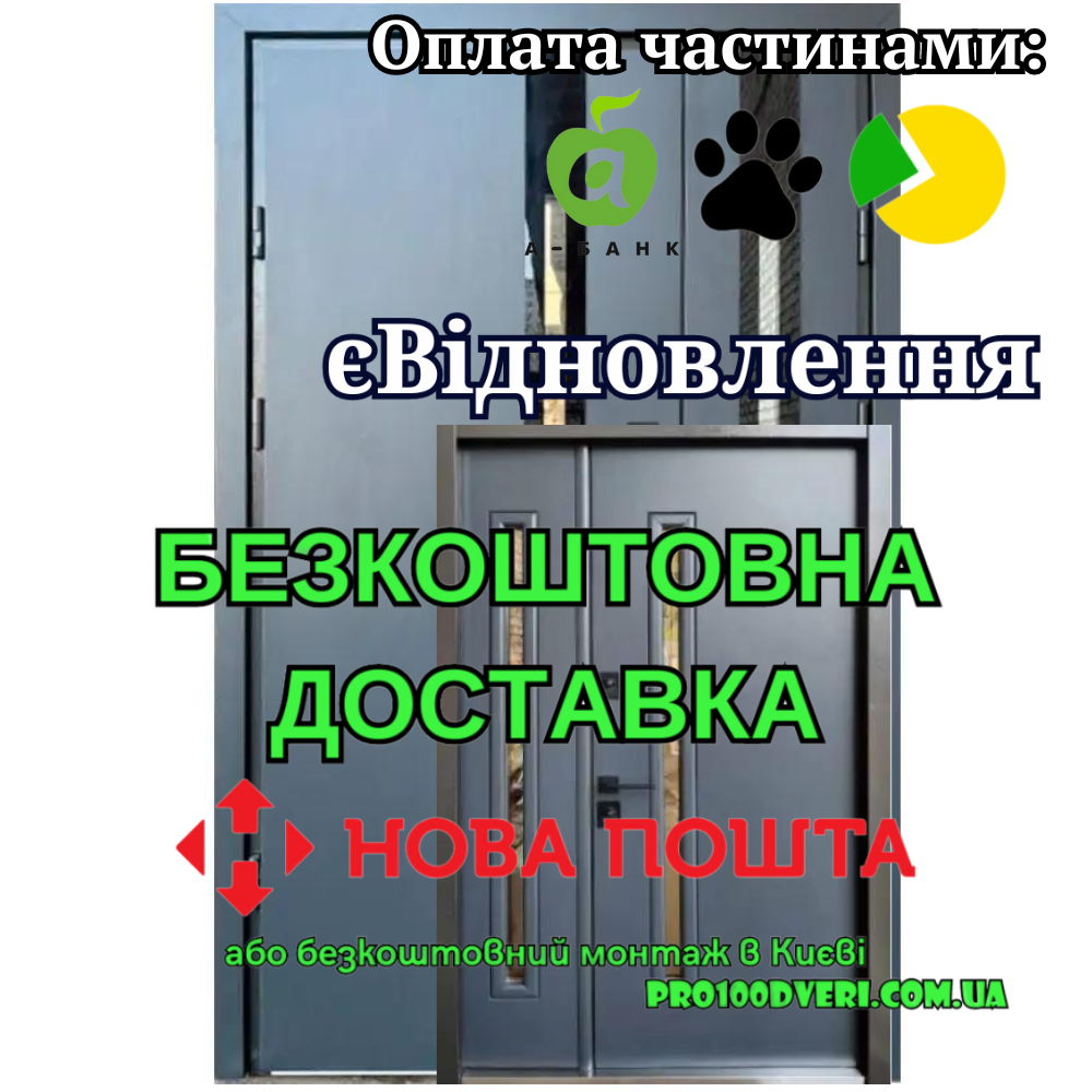 Двері вуличні Страж Proof Slim S антрацит 1200