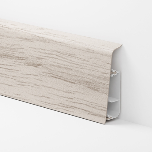 Плинтус Lima G9 Гимпи Белый Gympie white напольный пластиковый высокий с кабель каналом, фото 1