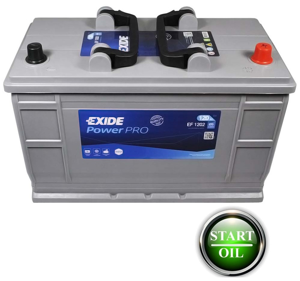 АКБ EXIDE 120Ah 870А R+ Professional Power  EF1202