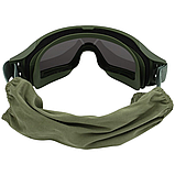 Тактична маска окуляри захисна балістична зі змінними лінзами E-Tac олива, фото 4