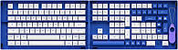 Akko Набір кейкапів Blue on White Fullset Keycaps