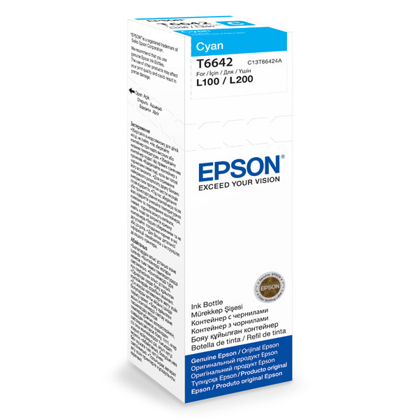 EPSON L100 Cyan ink bottle 70ml (C13T66424A) - фото 1 - id-p2013457579