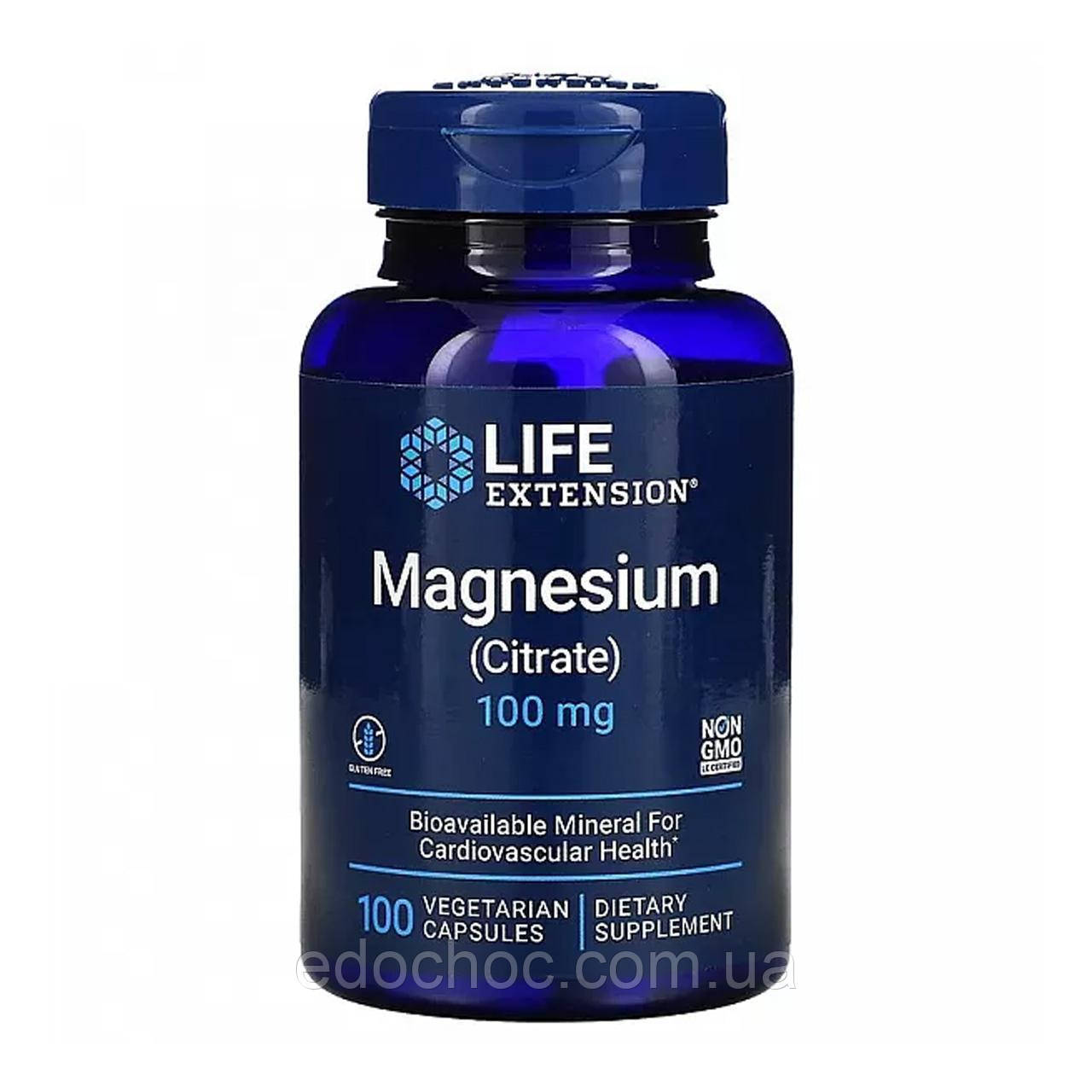 Цитрат магнію (Magnesium Citrate) 100 мг 100 капсул LEX-16821