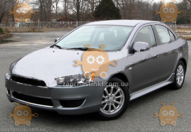 Ветровик Mitsubishi Lancer X седан 2007 - (скотч) AV-Tuning