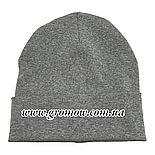 Оптом шапки 48 50 52 і 54 трикотажна з хомутом подвійна шапка головні убори дитячі гурт (ОШ36367), фото 2