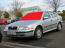 Скло лобове SKODA OCTAVIA 1999-10г. VIN, молдинг (пр-во BENSON) ГС 104084 (передоплата 350 грн)