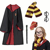 Тематический костюм Гриффиндор Harry Potter - накидка, шарф, очки, галстук, палочка 135