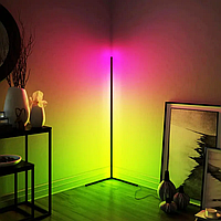 Угловая напольная RGB светодиодная LED лампа 120см с пультом управления 330+ световых эффектов