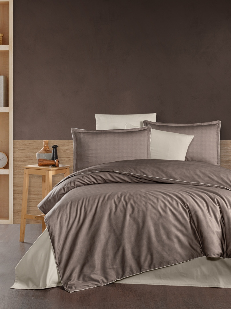 Турецька Постільна Білизна La Roman Premium Satin 300TC Ruth Wooden 200х220см