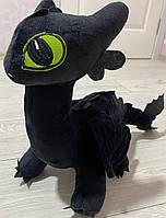 Мягкая игрушка дракон беззубик Ночная Фурия 32 см. Как приручить дракона