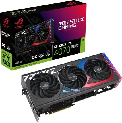 Відеокарта Asus ROG Strix GeForce RTX 4070 SUPER OC 12GB GDDR6X (ROGSTRIXRTX4070SO12GGAMING)
