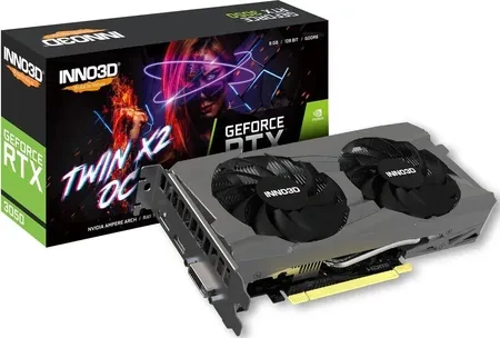 Відеокарта Inno3D GeForce RTX 3050 Twin X2 OC V2 8GB GDDR6 (N3050208D6X1711VA41)
