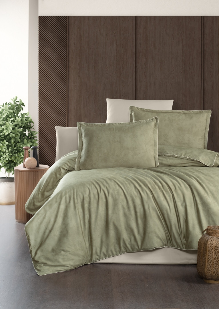 Турецька Постільна Білизна La Roman Premium Satin 300TC Marlen Cedar 200х220см