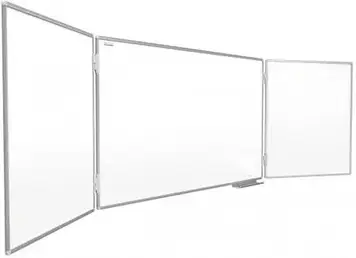 Дошка магнитно-маркерна Allboards Тип триптих керамічна біла 100х200/400 см (TRB2010)