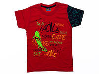 Дитяча червона футболка для хлопчика зріст 140-146 см 10-11 років CMK Kids Club