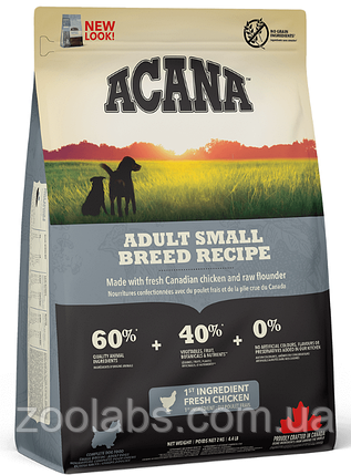 Acana Adult Small Breed Recipe 2 кг | Сухий корм для дорослих собак дрібних порід, фото 1