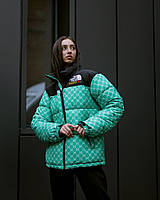 Куртка пухова TNF Gucci зелена жіноча