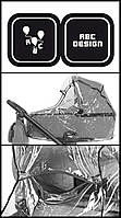 Дощовик на коляску ABC Design АБЦ Дизайн З прихованим віконцем для люльки