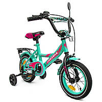 Велосипед детский 2-х колесный 12'' 211204 Like2bike Sky бирюзовый рама сталь со AmmuNation