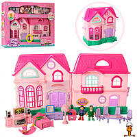Детский игровой домик для кукол, с куколками и мебелью, от 3 лет, Limo Toy 16526D