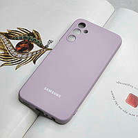 Чехол для Samsung A24. С подкладкой, лиловый матовый цвет, защита камеры