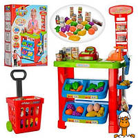 Детский игровой набор магазин, с тележкой и продуктами, от 3 лет, Limo Toy 661-80