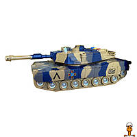 Детская игровая модель танк, с звуком и светом, сине-желтый, от 3 лет, АвтоПром 7961(Yellow-Blue)