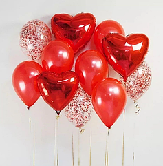 Фонтан із куль LOVE <unk> У червоних тонах