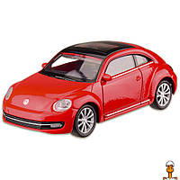 Машина металлическая volkswagen '12 the beetle, масштаб 1:43, детская игрушка, красный, от 3 лет